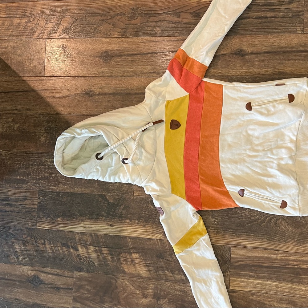 Wanakome White striped Hoodie